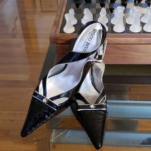 Classy black slingback heels